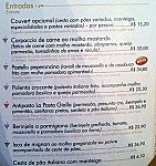 La Pasta Gialla menu