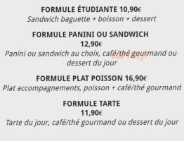 Bonne Heure Des Dames menu