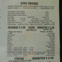 Taqueria El Jimador menu