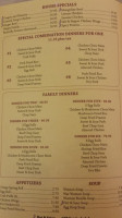 Pagoda Inn Restaurant menu