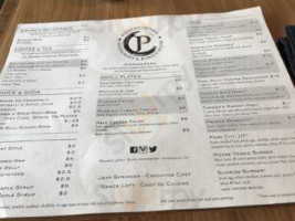 Avenues Proper menu