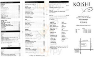 Koishi Sushi And Fine Chinese menu