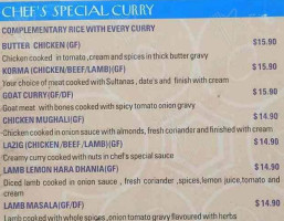 Santoor Indian Cuisine menu