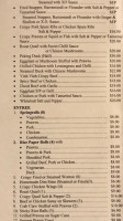 Vinh Vinh menu