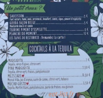 Côcoon menu