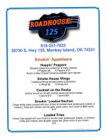 Roadhouse 125 menu