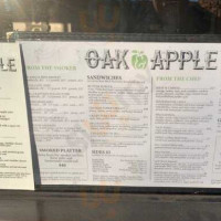 Oak And Apple menu