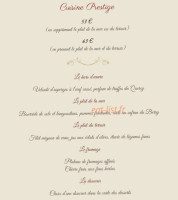 La Chaumiere menu