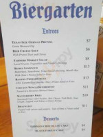 Biergarten on Lamar menu