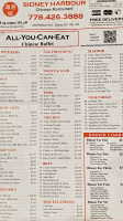 Sidney Harbour Chinese Restaurant menu