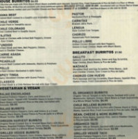 Cha Cha Cha menu