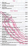 Indian Affair menu