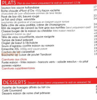 La Maison Bistrot menu