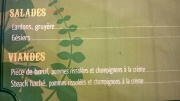 La Crêperie Verte menu