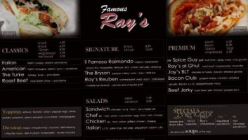 Ray's Deli menu