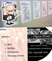 Pizzería Rosales menu