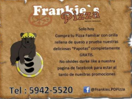 Pizza Frankie´s menu