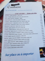 Le Confluent menu