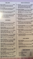 Sala Thai menu