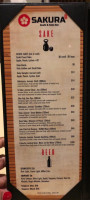 Sakura Sushi Grill menu