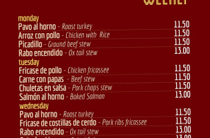 Tina's Cuban Cuisine 3rd.ave. menu