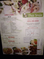 Thai Smile menu