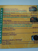 Tortilleria Rio Grande menu