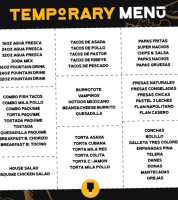 Tortas Paquime menu