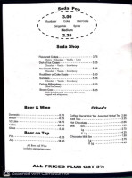 Legendz Diner menu