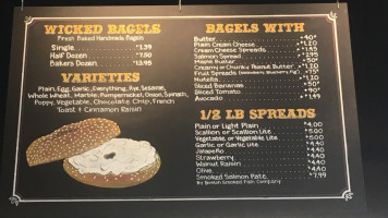 Wicked Bagel menu