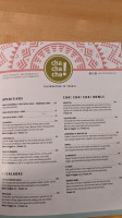 Cha Cha Cha menu