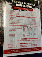 Carmen Family B-q menu