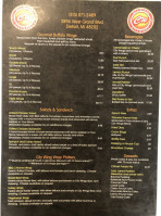 City Wings menu