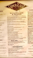 Gino's East menu