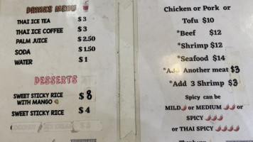 Khun 9 Thai Kitchen menu