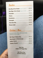 Joe's Steaks Soda Shop menu