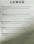 Moana Coffee menu