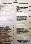 MillPoint Caffé Bookshop menu