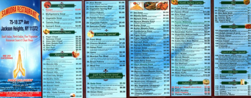 Samudra menu