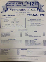 Verrazano Pizza menu