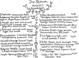 Tre Kronor menu