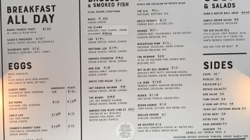 Wexler's Deli menu