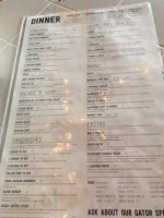 Bayou on Bay menu