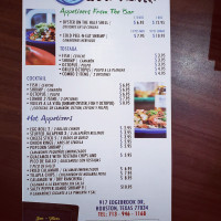 Marcos Seafood Oyster Bar menu