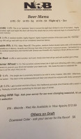 Nonesuch River Brewing menu