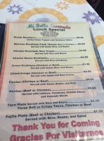 Mi Bella Ensenada menu