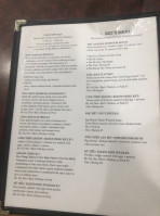 Pho Saigon menu