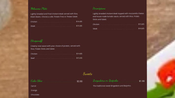 Panelas Brazil Cuisine menu