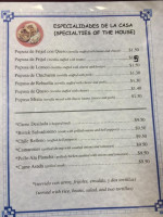 Pupuseria Mercedes Llc menu