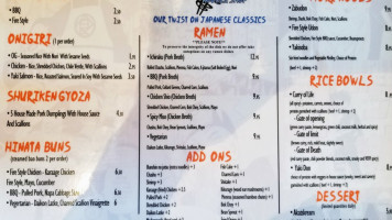 Naroodle Noodle Shop menu